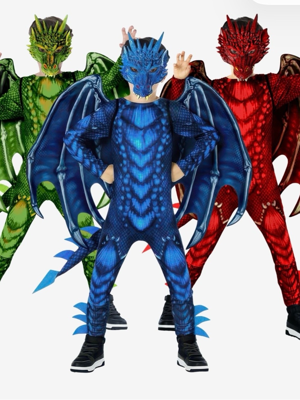 Blue dragon Halloween kids costume, size M